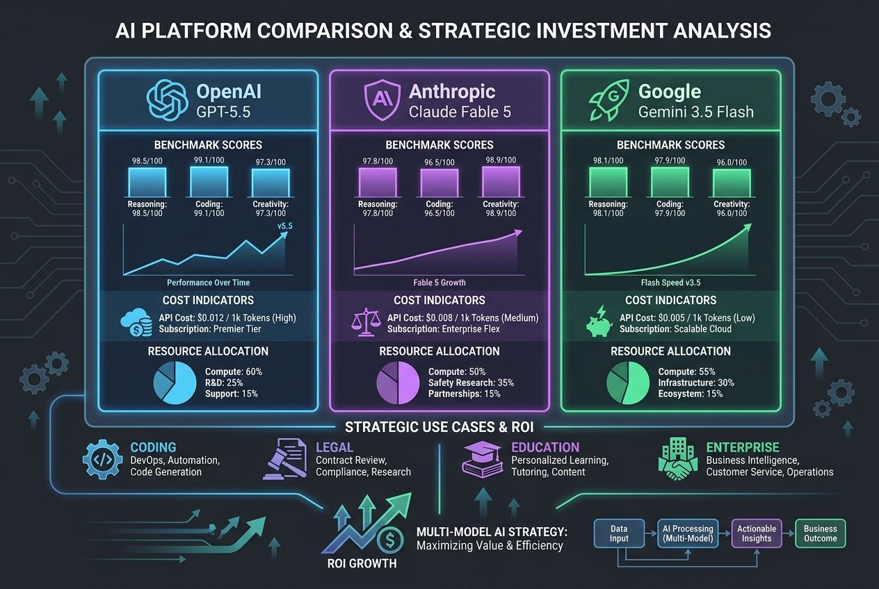 GPT-5.5 vs Claude Fable 5.0 vs Gemini 3.5: Which AI Model Should Your Business Use in 2026?