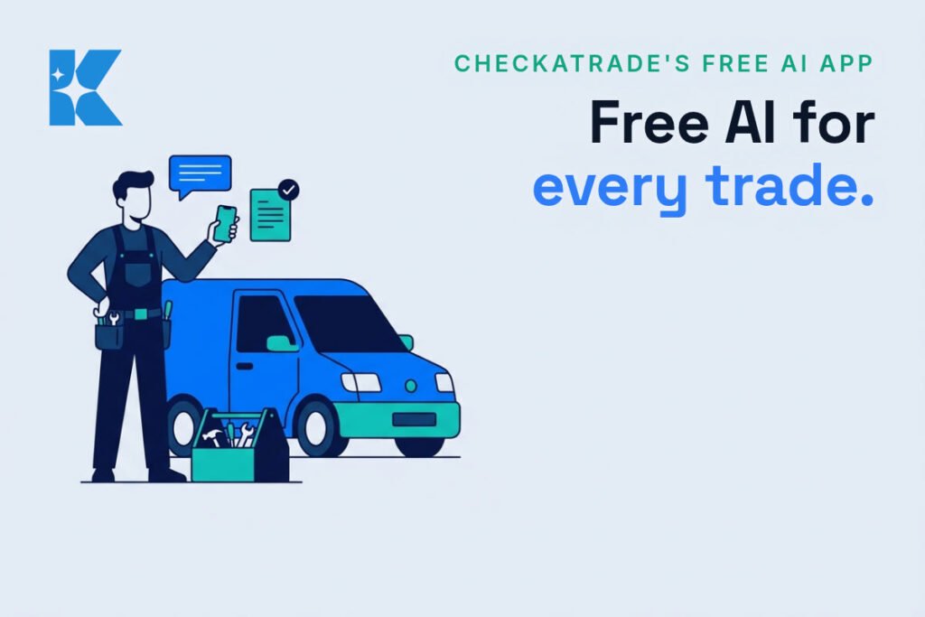 UK electrician using the TradeMore AI app to manage jobs and send quotes